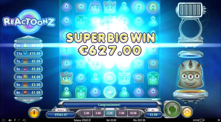 reactoonz win